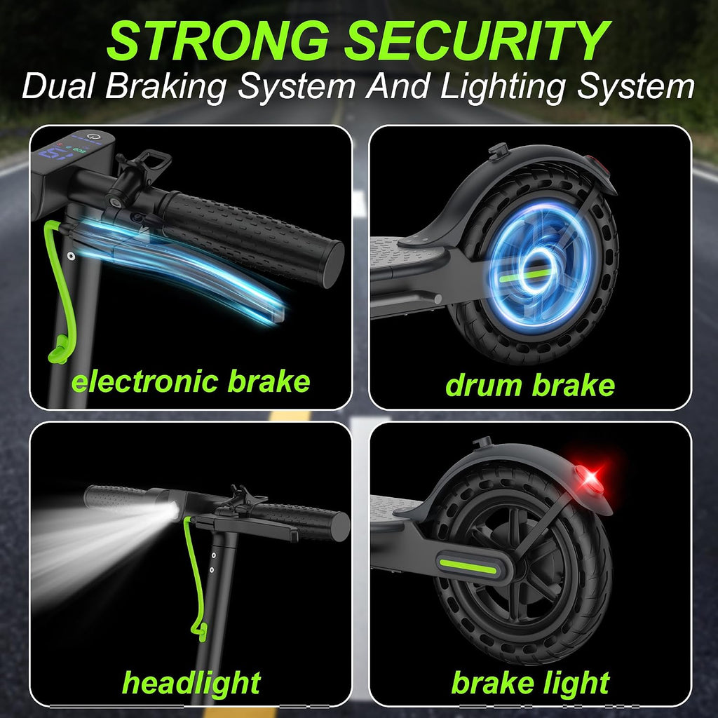 Electric Scooter for Adults, Folding E Scooter with 250W-500W Motor 16-24 Mph Top Speed, Max 15-60Miles Long Range,Commuting Scooters with 6.5''/8.5''/10''/14'' Tires, Dual Brakes