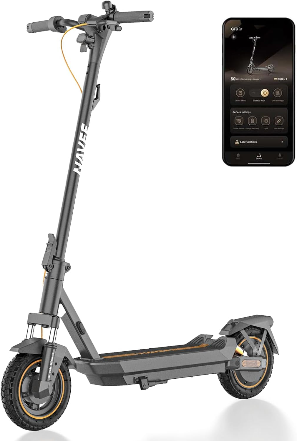 GT3/ST3/GT5 Series Electric Scooter, 20/25 MPH Top Speed, 30-55.9 Miles Max Range, 1000-1638W Motor with Dual Suspension, 10" Tires, Foldable for Adults Teens