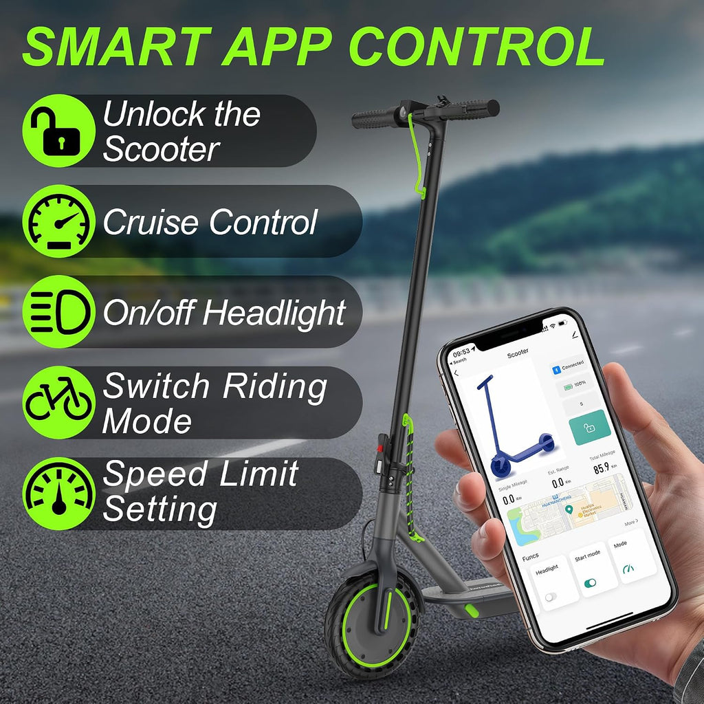 Electric Scooter for Adults, Folding E Scooter with 250W-500W Motor 16-24 Mph Top Speed, Max 15-60Miles Long Range,Commuting Scooters with 6.5''/8.5''/10''/14'' Tires, Dual Brakes