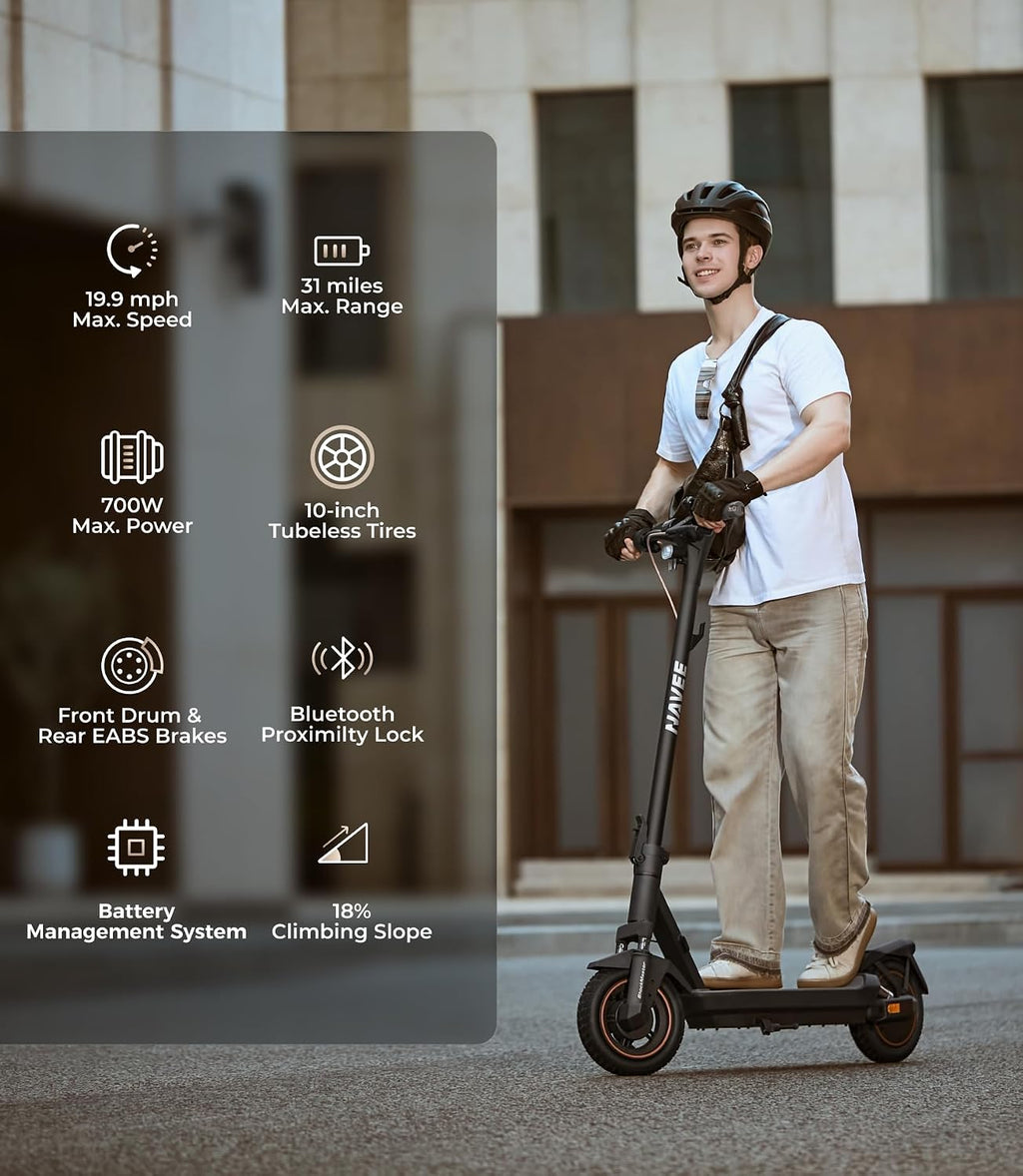 GT3/ST3/GT5 Series Electric Scooter, 20/25 MPH Top Speed, 30-55.9 Miles Max Range, 1000-1638W Motor with Dual Suspension, 10" Tires, Foldable for Adults Teens