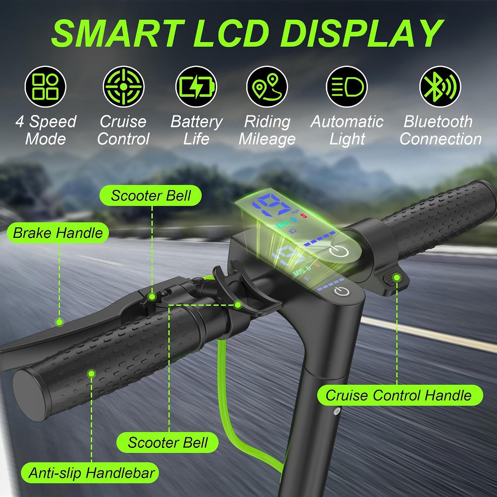 Electric Scooter for Adults, Folding E Scooter with 250W-500W Motor 16-24 Mph Top Speed, Max 15-60Miles Long Range,Commuting Scooters with 6.5''/8.5''/10''/14'' Tires, Dual Brakes