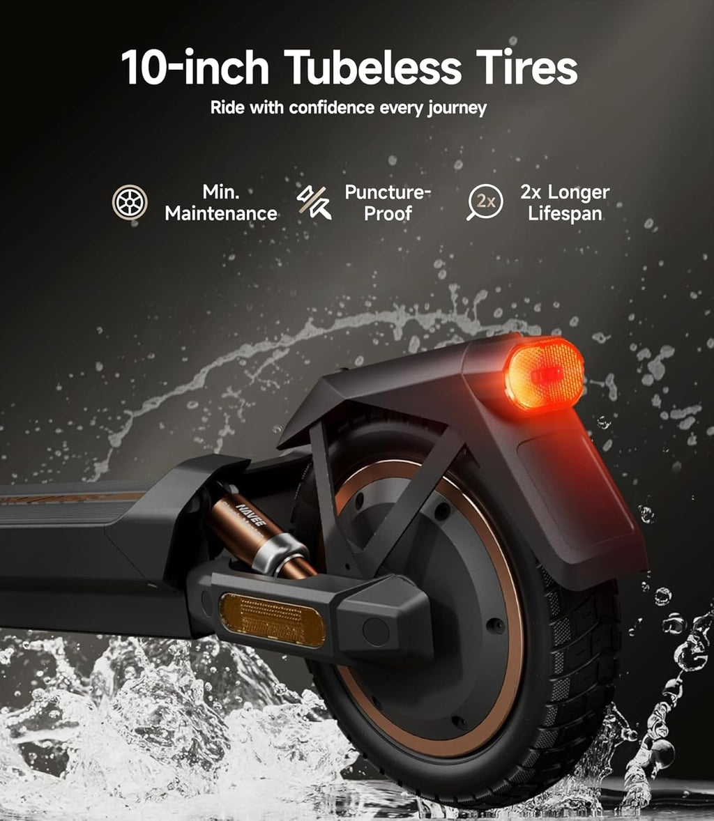 GT3/ST3/GT5 Series Electric Scooter, 20/25 MPH Top Speed, 30-55.9 Miles Max Range, 1000-1638W Motor with Dual Suspension, 10" Tires, Foldable for Adults Teens