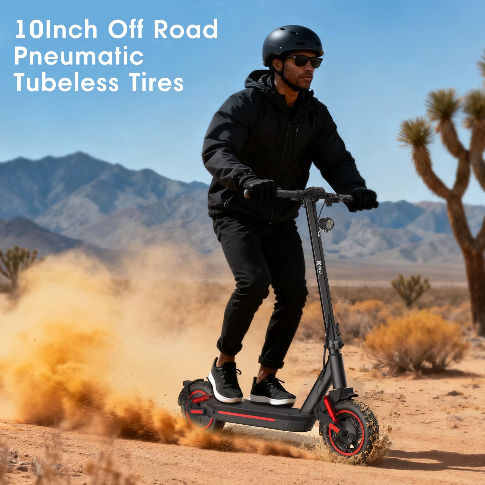 OBX 1200W Smart Electric Scooter for Adults, 30 MPH & 35 Miles Range, 10" Pneumatic Tires, Foldable Off-Road E-Scooter with App Control, Turn Signals,Ul Certified