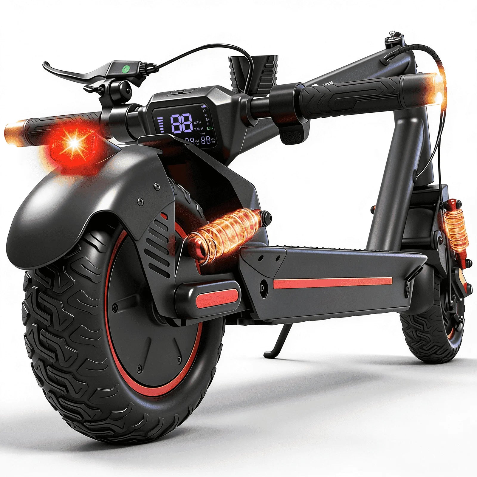 OBX 1200W Smart Electric Scooter for Adults, 30 MPH & 35 Miles Range, 10" Pneumatic Tires, Foldable Off-Road E-Scooter with App Control, Turn Signals,Ul Certified