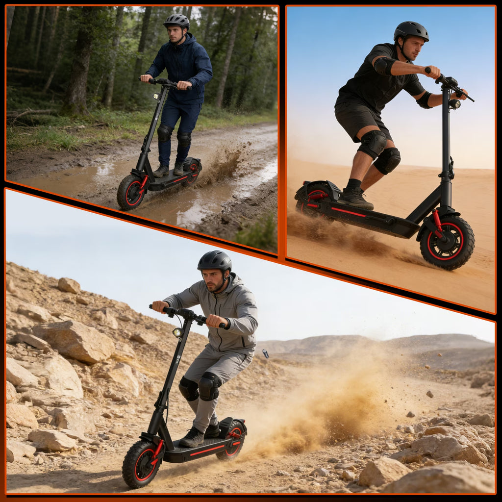 OBX 1200W Smart Electric Scooter for Adults, 30 MPH & 35 Miles Range, 10" Pneumatic Tires, Foldable Off-Road E-Scooter with App Control, Turn Signals,Ul Certified