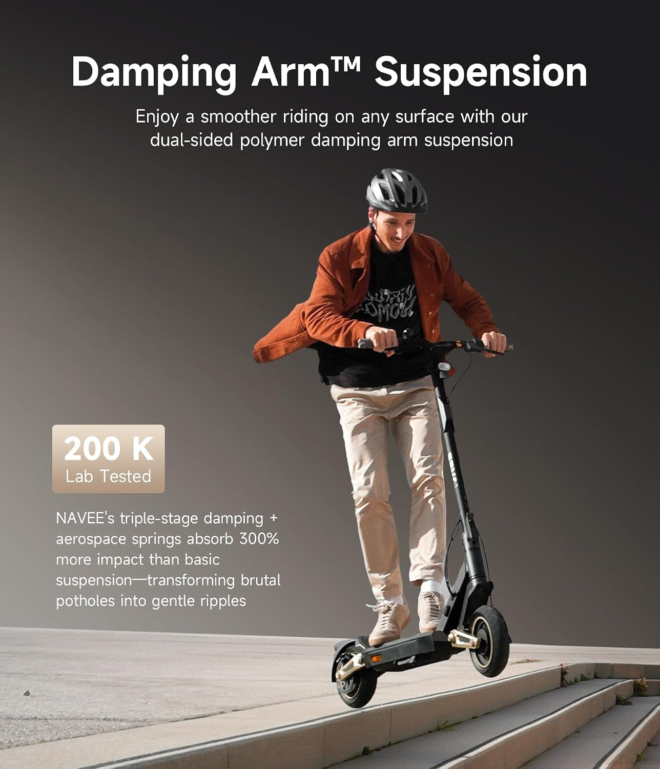 GT3/ST3/GT5 Series Electric Scooter, 20/25 MPH Top Speed, 30-55.9 Miles Max Range, 1000-1638W Motor with Dual Suspension, 10" Tires, Foldable for Adults Teens