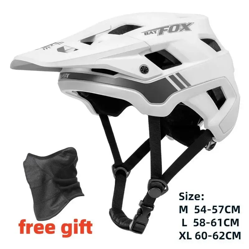 BATFOX Bicycle Helmet MTB Casco Bike Helmet Safety White Integrally-Molded Mountain Cycling Helmet for Men Women Casco Bicicleta - VÉRANO