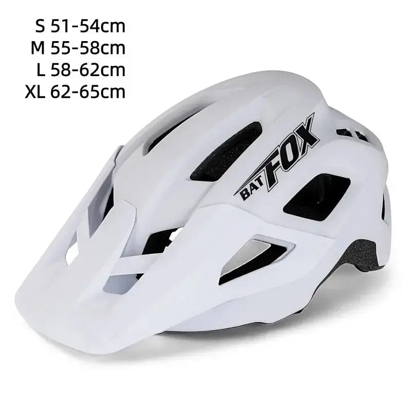 BATFOX Bicycle Helmet MTB Casco Bike Helmet Safety White Integrally-Molded Mountain Cycling Helmet for Men Women Casco Bicicleta.