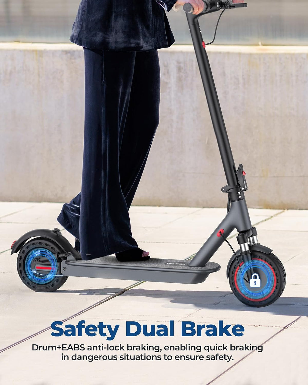 Electric Scooter Adult with Dual Suspension, 23-25Miles Max Range