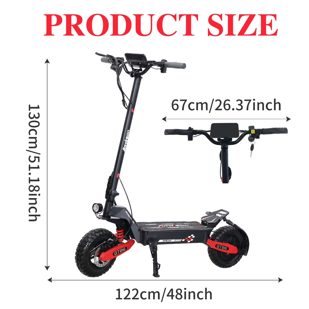 Electric Scooter for Adults 330 Lbs Heavy Duty, 1200W Motor 30 MPH, 40 Miles Range, Foldable Sport E-Scooter with 11" Off-Road Tires