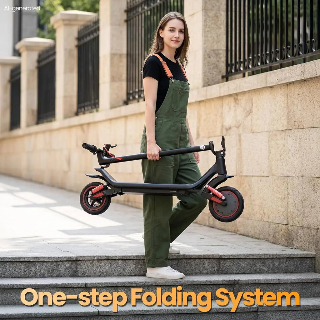 E-Scooter 500W–1200W – Pieghevole, fino a 28 MPH.