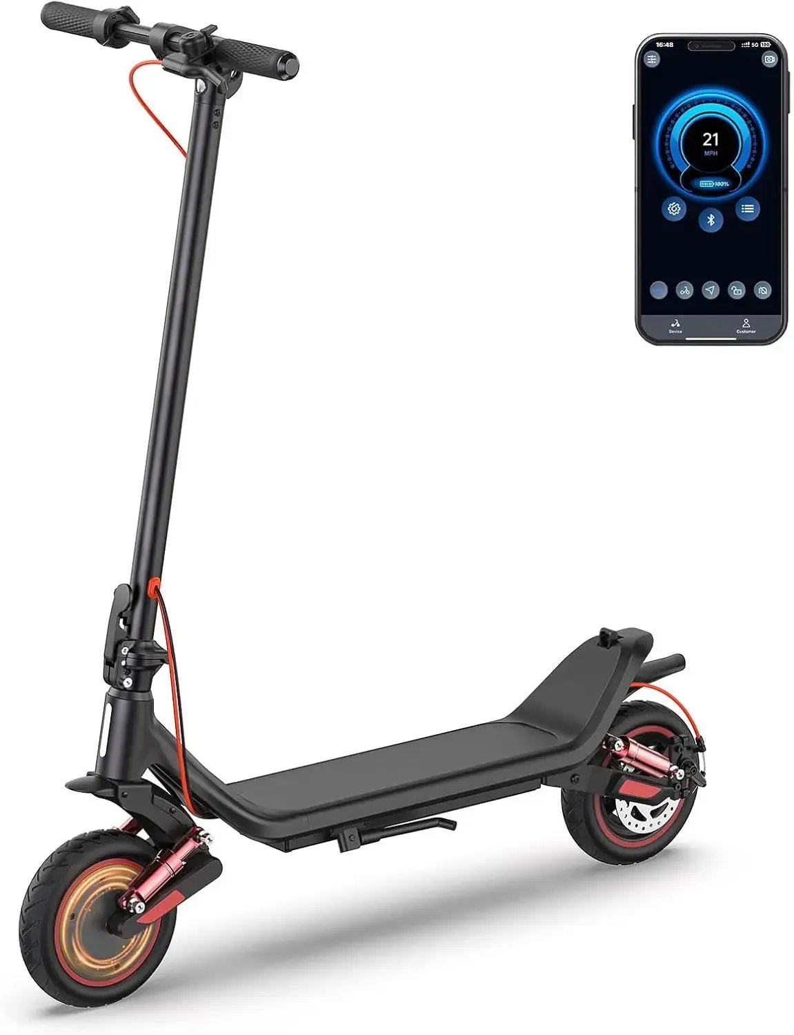 E-Scooter 500W–1200W – Pieghevole, fino a 28 MPH.