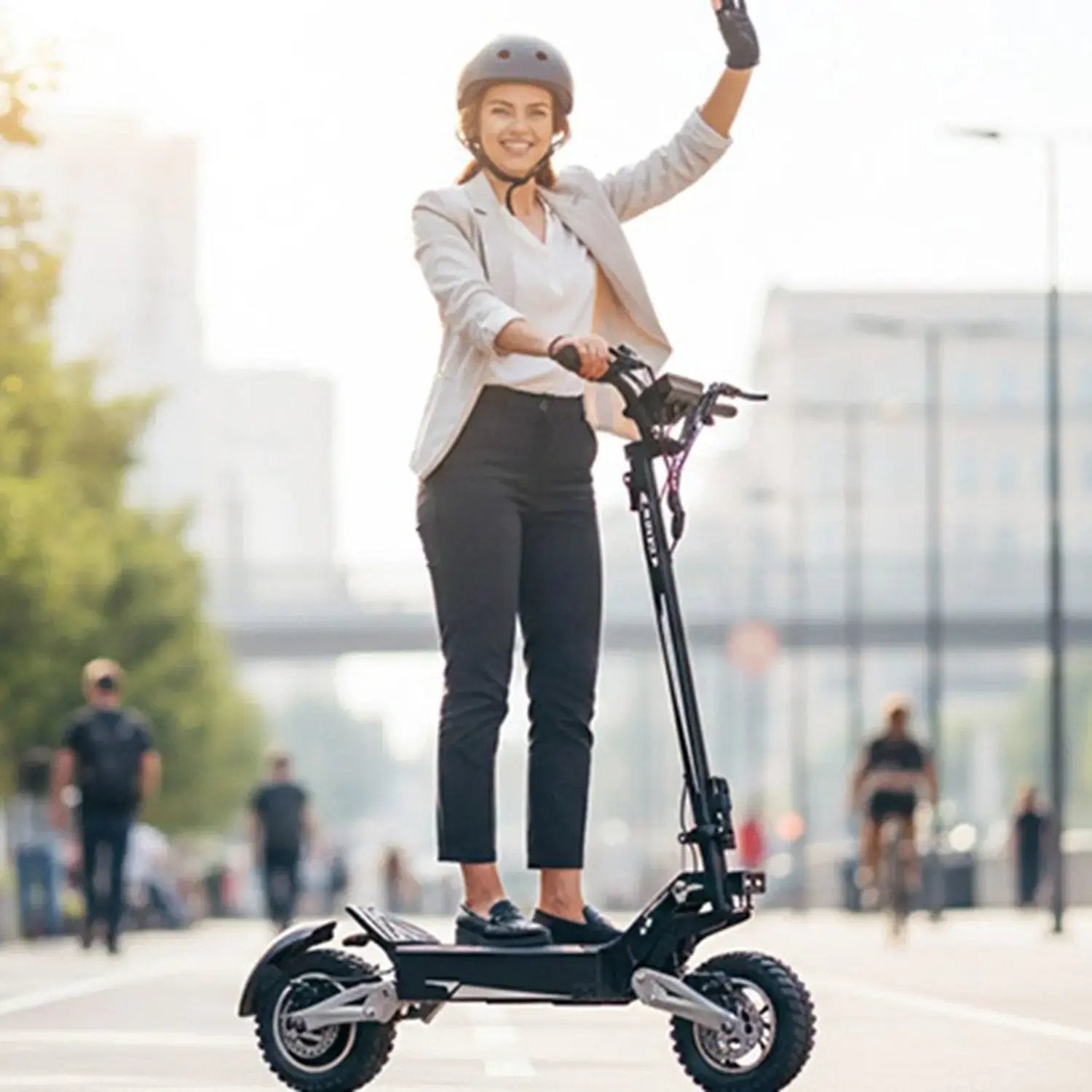 NFC 3600W Electric Scooter for Adults 50Miles 45MPH Off-Road Tire Fast E-Scooter - VÉRANO