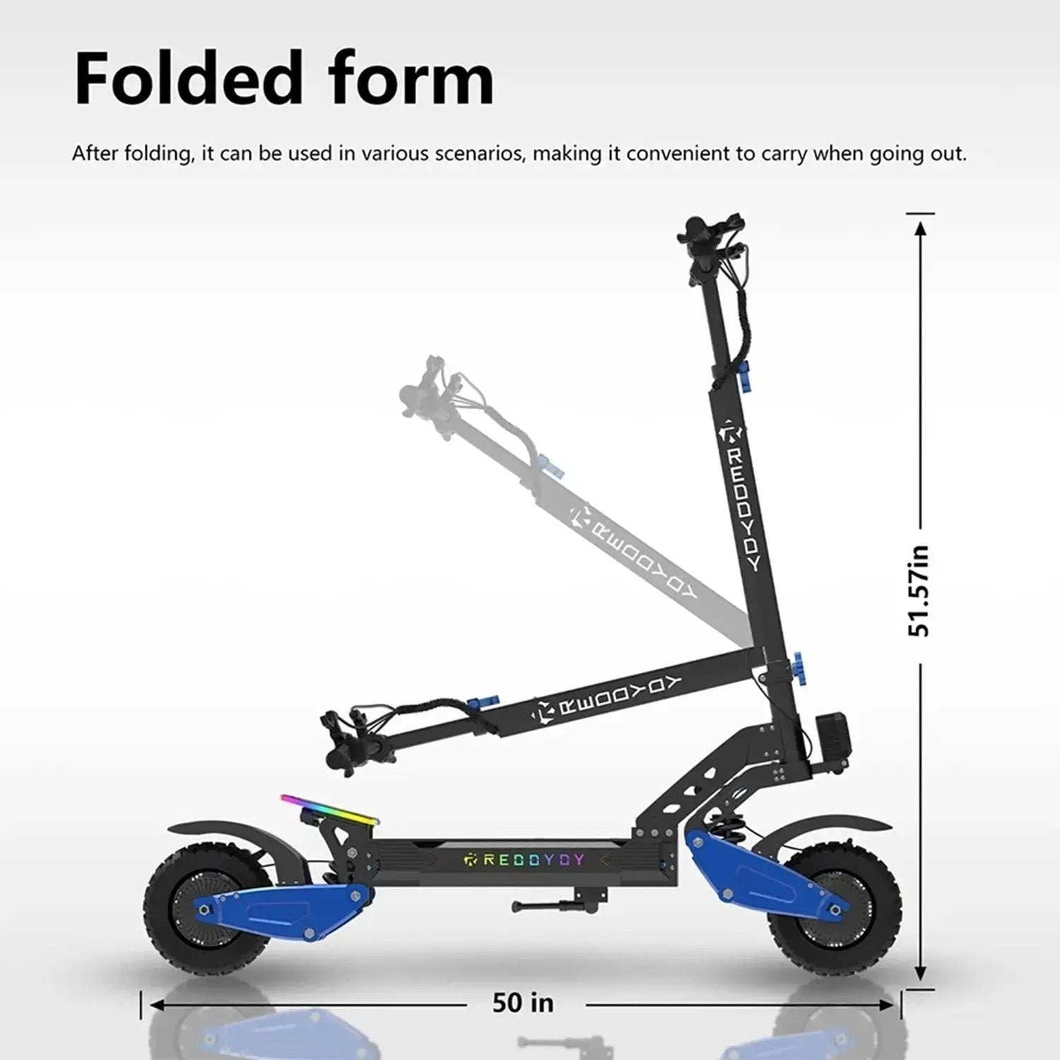 NFC 3600W Electric Scooter for Adults 50Miles 45MPH Off-Road Tire Fast E-Scooter - VÉRANO
